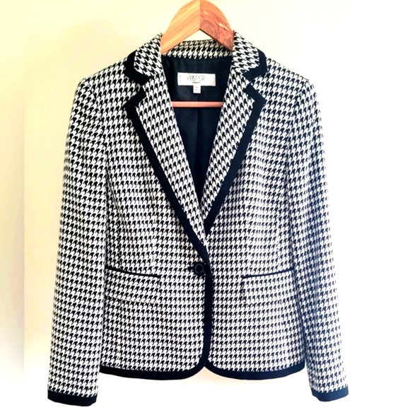 Kasper Houndstooth Retro Blazer / Suit Jacket - Picture 1 of 3